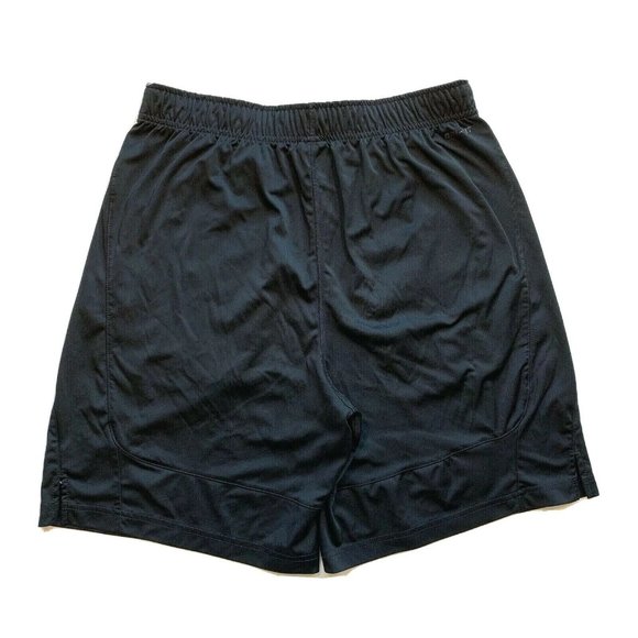 Nike Dri-Fit Athletic Shorts Mens Large Swoosh Elastic Waist Football Black - Picture 2 of 11